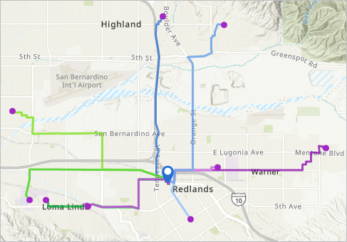 Travel distance between customer ZIP Codes and the store location